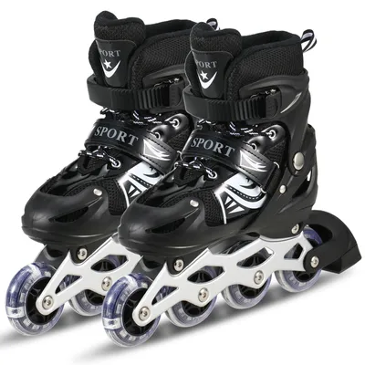 Produktbild von Kinder Rollschuhe Verstellbare Inline-Skateschuhe Outdoor-Rollschuhe fuer Jungen Maedchen