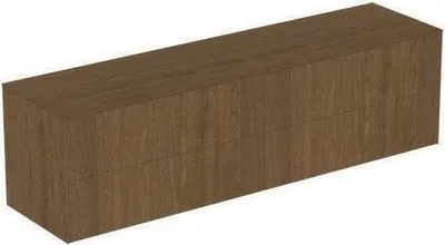 Produktbild von Schubladenfront CONCA u links für WTU 980x267mm Walnuss dunkel Walnuss dunkel