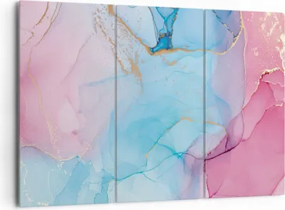 Produktbild von Bild auf Leinwand - Leinwandbild - 3 Teile - Marmor Rosa Türkis - 165x110cm - Wand Bild - Wanddeko - Wandbilder - Leinwanddruck - Bilder - Wanddekoration - Leinwand bilder - Wandbild - CE165x110-4600