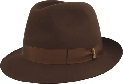 Borsalino edler Trilby Marengo aus Haarfilz mit Ripsband in braun