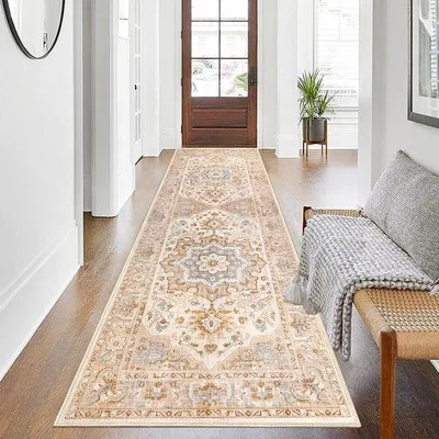 Produktbild von Famanu Teppichläufer Boho-Stil, 80 x 250 cm, waschbar, antislip, langlebig