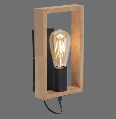 Produktbild von JUST LIGHT FRANKY Wandleuchte E27 max. 60W schwarz 15654-18