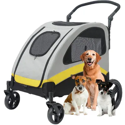 Immagine prodotto di Passeggino per cani - Carrello per cani - Carrello da bicicletta - Trasportino per cani - Passeggino per cani - Pieghevole