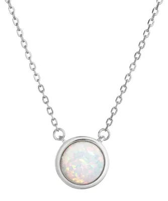 Produktbild von Wunderschöne Halskette mit synthetischem Opal 12065.1 weiß