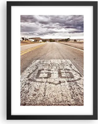 Produktbild von Gerahmtes Poster - Schwarzer Rahmen - USA Route 66 Reise - 30x40 cm - Wand Bild - Wanddeko - Wandbilder - Kunstposter - Wandposter - Bilderrahmen - Bilder - Kunstdruck - Wandbild - P2BPA30x40-2712