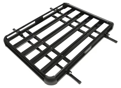 Obrázok produktu pre Nosný rám na strechu – Nastaviteľný strešný box – 100–135 cm – Hliník – Nosnosť 150 kg – Čierna farba