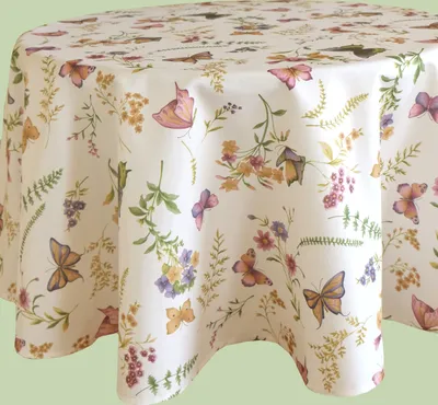 Produktbild von Tischwäsche mit Druckmotiv Schmetterling 130 cm rund