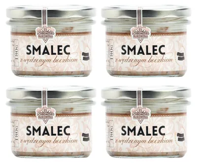 Image de Saindoux au lard fumé 180 g Schronisko Bukowina - 4 x