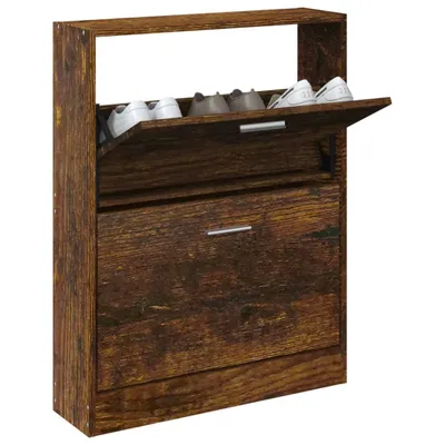 Produktbild von Schuhschrank Räuchereiche 59x17x81 cm Holzwerkstoff