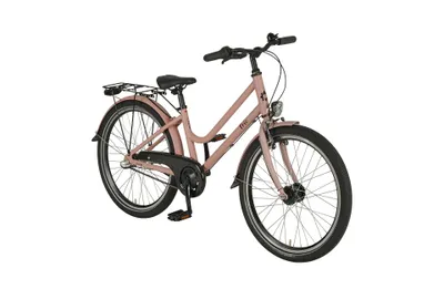 Produktbild von PROPHETE TRIO 500 M Kinder Cityrad 24" Brandy Snaps Matt – Shimano Nexus 3-Gang, Nabendynamo, LED-Beleuchtung, Wave Alurahmen 34 cm