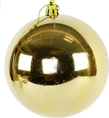 Produktbild von XXL Weihnachtskugeln groß für den Außenbereich, frostsicher und wetterfest (Ø 25 cm, Gold glänzend)