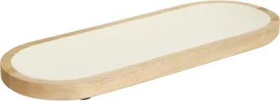 Produktbild von Platte inaya 40x15cm warmweiß und mangoholz - Atmosphera créateur d'intérieur
