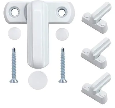 Immagine prodotto di Serrature a T antieffrazione per finestre in PVC, serrature di sicurezza per finestre, serrature per portefinestre e finestre - bianco