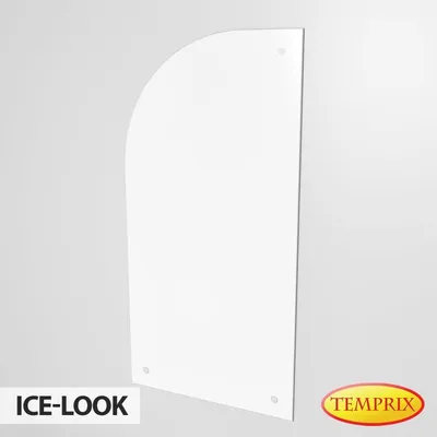 Produktbild von Wärmeschutz aus Glas | Hitzeschutz Ice Look Lund Links 1000 x 500 x 6 mm | Wandhitzeschutz Funkenschutz Glas Möbelschutz Wandschutz