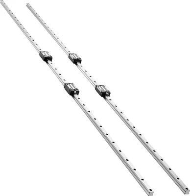 Produktbild von SucceBuy Linearführungen HGR20, 2 Stück à 2000 mm mit 4 Gleitblöcken, korrosionsbeständiges und präzises Set, ideal für Heimwerkerprojekte, CNC-Fräsen, Drehmaschinen, Fräsmaschinen und 3D-Drucker