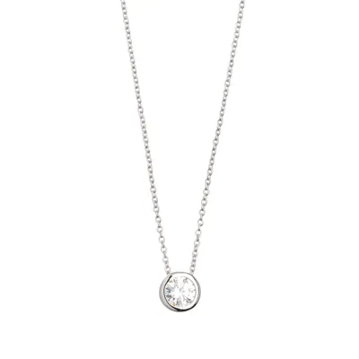 Produktbild von Xenox XS7282 Kette mit Anhänger Silver Circle Halskette Sterling-Silber Zirkonia