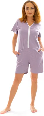 Produktbild von Damen Pyjama Overall kurz Flieder