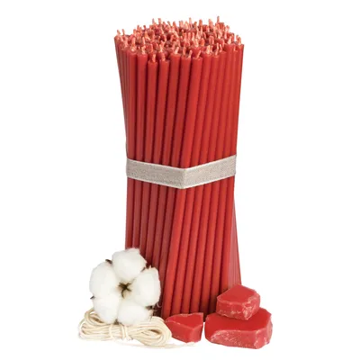 Produktbild von Kirchliche Rote Bienenwachskerzen № 60 100 pcs
