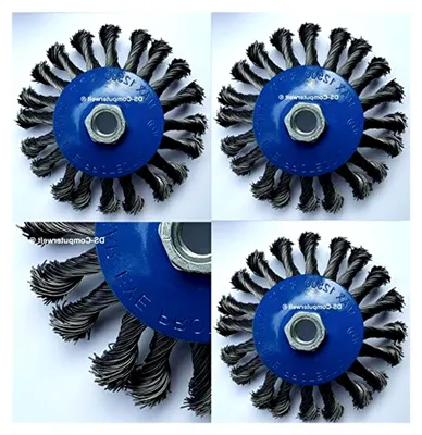 Produktbild von 3 Kegelbürsten Ø 125 mm gezopfte Schleifbürste M14 x 2 Drahtbürsten