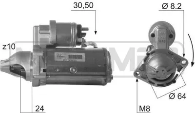 Produktbild von ERA 220432A Starter Anlasser 1,8kW für OPEL Corsa D Schrägheck (S07) 12V