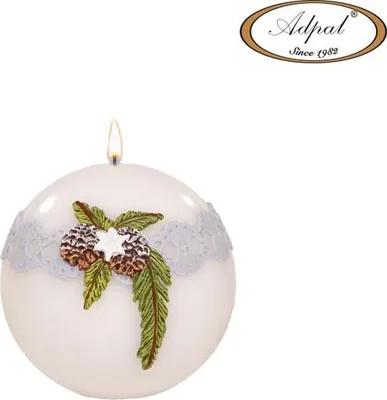 Image de Bougie sphérique « NOËL » 10 cm | K-4