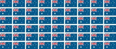 Produktbild von Mini Fahnen / Flaggen Set wehend -  Pack glatt - 20x12mm - selbstklebender Aufkleber - Australien - Sticker fürs Büro, Schule und zu Hause - 54 Stück