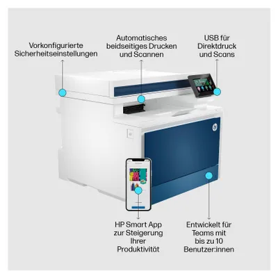 Produktbild von HP Color LaserJet Pro MFP 4302fdn - Multifunktionsdrucker - Farbe - Laser - Legal (216 x 356 mm)