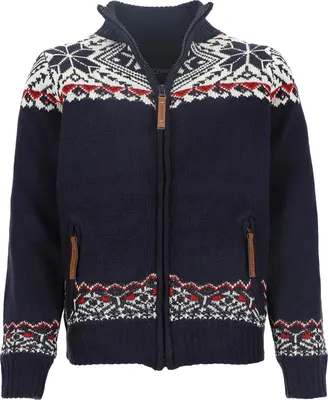 Produktbild von Lizzard Sports Damen Sweatjacke mit Stehkragen - Sweater mit Frontreißverschluss und Taschen in Navy-White Größe L