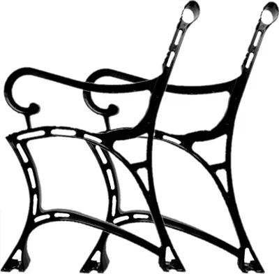 Produktbild von Aluminiumbeine für Bänke set 2stk. 50x74 pulverbeschichtet Bankkufen Bankgestell Gartenmöbel Gartenbank Arm