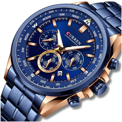 Zdjęcie produktu dla Zegarek Męski Curren Klasyczny Elegancki Chronograf Datownik 5 Kolorów