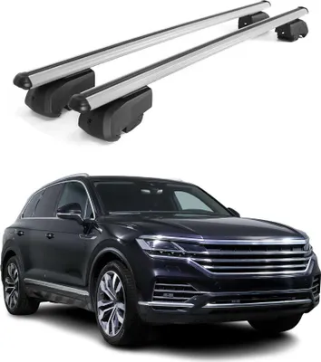 Produktbild von Dachträger Grundtäger für VW Touareg 2018-2023 75kg Aluminium Silber 2 tlg