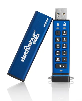 Obrázek produktu pro iStorage datAshur Pro, 8 GB, USB Typ-A, 3.2 Gen 1 (3.1 Gen 1), 170 MB/s, Rukáv, Modrá