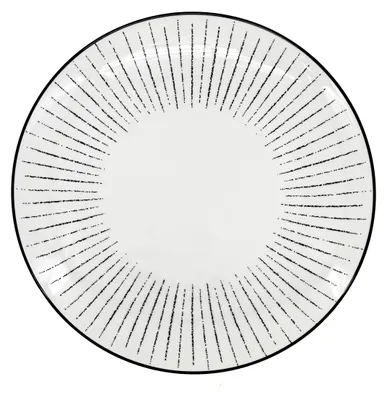 Image de Assiette creuse en porcelaine Linea Dash, ø 27 cm