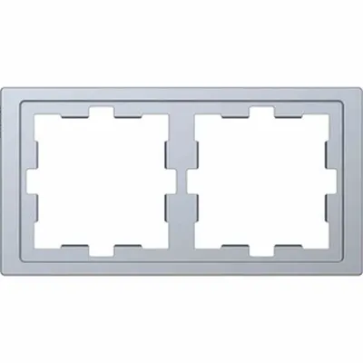 Immagine prodotto di Merten MEG4020-6536 Telaio D-Life, a 2 ingressi, acciaio inox