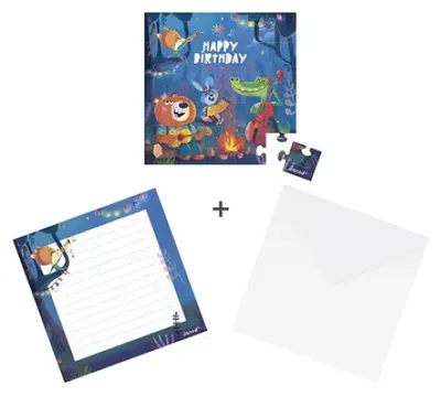 Produktbild von Janod Puzzle Geschenkgutschein für ein 25 Teile Waldpuzzle