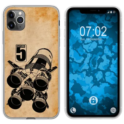 Produktbild von PhoneNatic Case kompatibel mit Apple iPhone 11 Pro Silikon-Hülle Space Moon Rocket M3