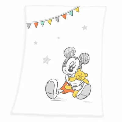 Produktbild von DisneyŽs Mickey Mouse Soft Peach Decke / Babydecke, 75x100 cm