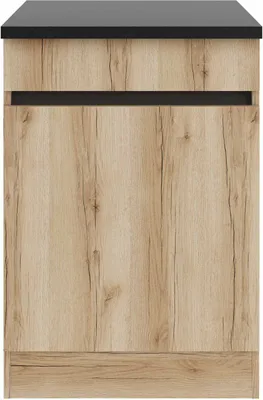 Produktbild von Optifit Spülenschrank Kaya290 BxTxH 60 x 60 x 88 cm wildeiche strukturiert matt zerlegt Anschlag reversibel KLKA SP606-0