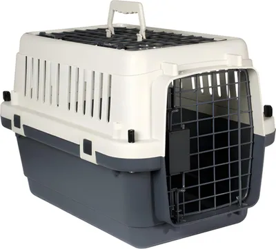 Produktbild von Karlie Flugzeugbox Nomad Toploader - Hundetransportbox - XS - Kunststoff - Grau/Weiß - 50,7x33x33,2 cm