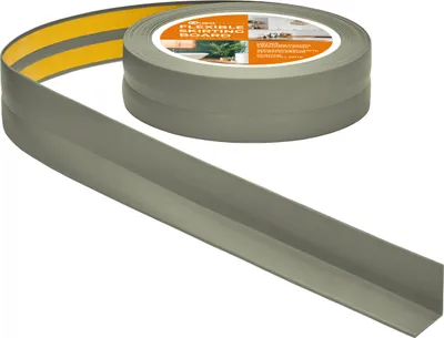 Produktbild von QUEST Weichsockelleiste Selbstklebend 30x30mm, 10m, Sockelleiste Knickleiste aus PVC Kunststoff, Flexible Fußleiste Wandabschlussleiste, olive