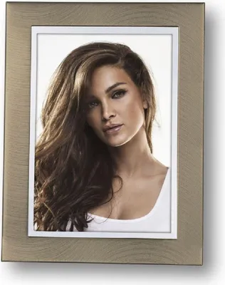 Obrázek produktu pro Rámeček na fotografie ZEP, model Wels, hnědý, 13x18 cm, kovový, se stojánkem a systémem pro zavěšení