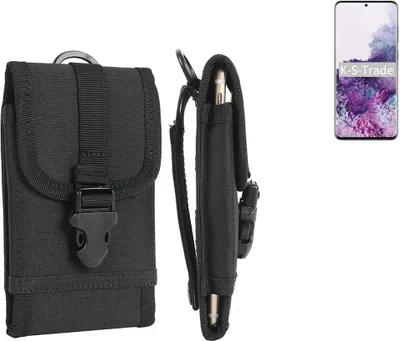 Produktbild von K-S-Trade Holster Handy Hülle kompatibel mit Samsung Galaxy S20 Ultra Holster Handytasche Gürtel Tasche Schutz Hülle Robust Outdoor schwarz