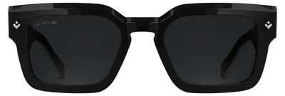 Productafbeelding van Lacoste L6071S zwarte uni zonnebrillen, maat 52/21/145
