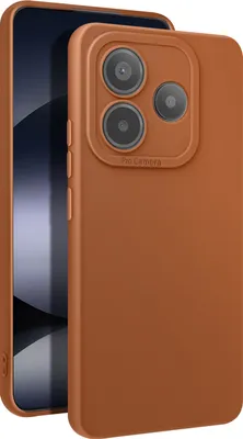 Image de Avizar, Housse pour Xiaomi Redmi Note 14 5G Silicone souple Protection de l'écran de l'appareil photo, Marron