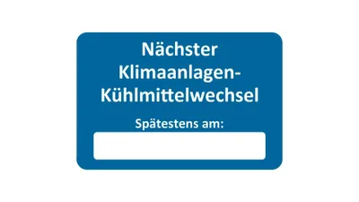 Produktbild von Eichner Aufkleber Nächster Klimaanlagen-Kuehlmittelwechse blau/weiss 250 St.