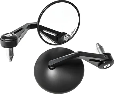 Obrázek produktu pro Parzini sada zrcátek na řídítka levé + pravé, CNC 13-17mm univerzální kulaté 360° nastavitelné černé, s homologací
