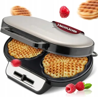 Zdjęcie produktu dla Clatronic HA 3833, 1 gof., Okrągły, Czarny, Srebrny, 20 cm, Poziomy/Pionowy, 1200 W