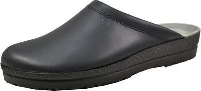 Produktbild von Rohde Herren Pantoletten Clogs Leder Neustadt-H 1515, Größe:39 EU, Farbe:Schwarz