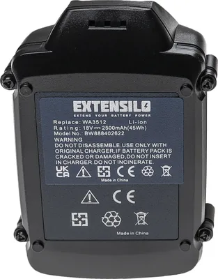 Produktbild von EXTENSILO 2x Akku Ersatz für Rockwell RW9351.1 für Werkzeug (2500 mAh, Li-Ion, 18 V)