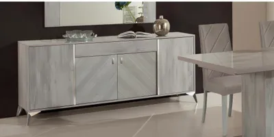 Image de Sideboard Commode Bois Moderne Commodes Design Armoire Gris Chambre à coucher Meubles